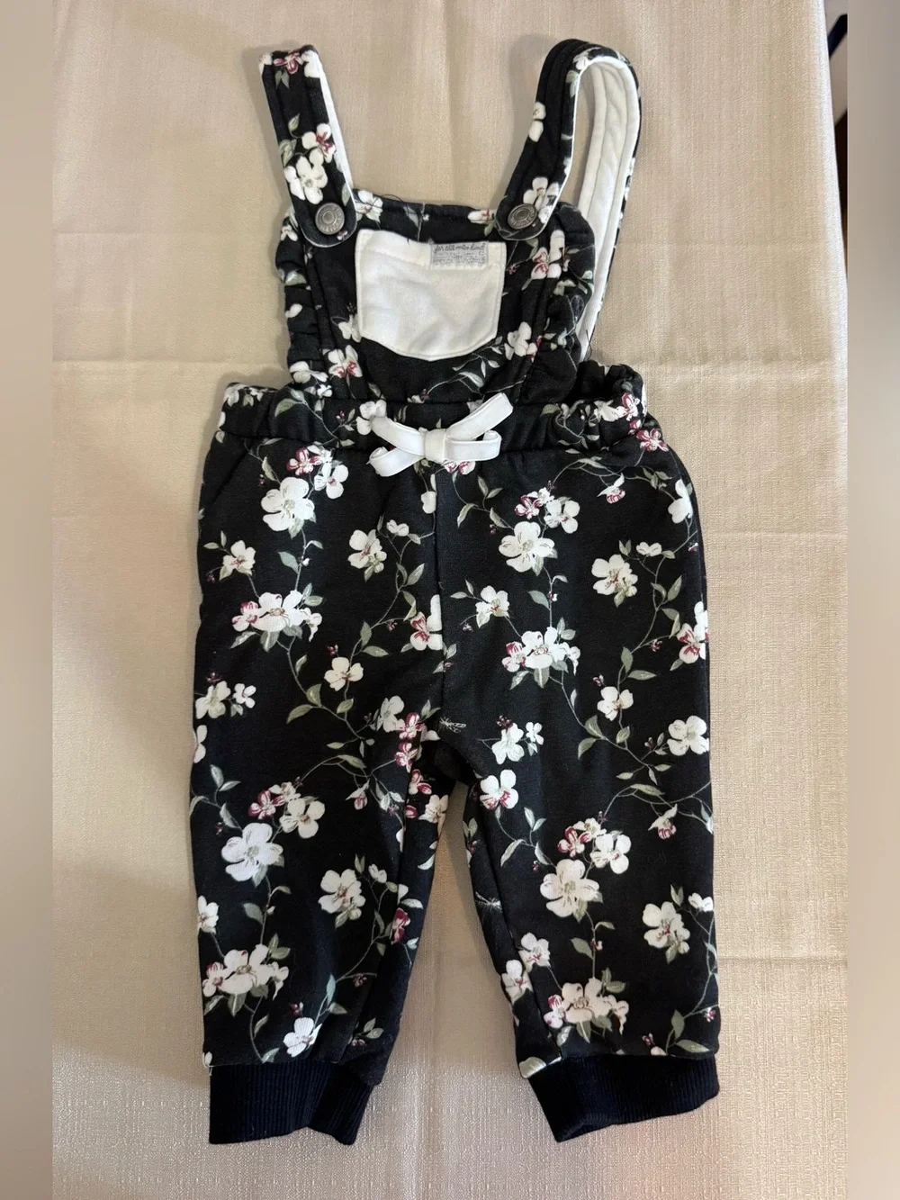 7 for all man kind floral jumpsuit 3/6 months